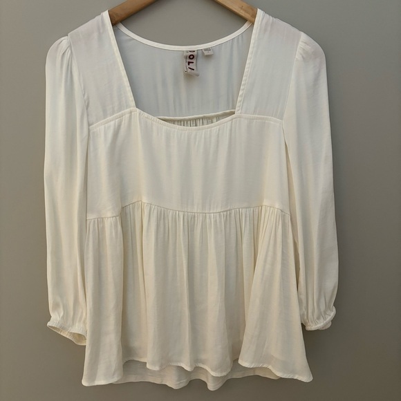 :Price Firm: Anthropologie Dolan Left Coast Cherie Babydoll Top - Picture 2 of 6